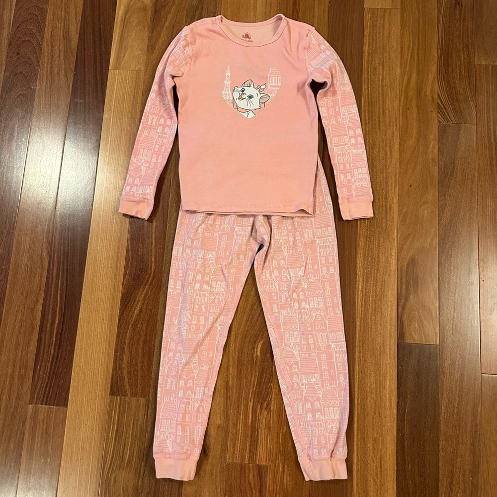 Disney Store Aristocats Marie Pajamas Sz 10 Snug Fit More Like Sz 8 Fit - GUC